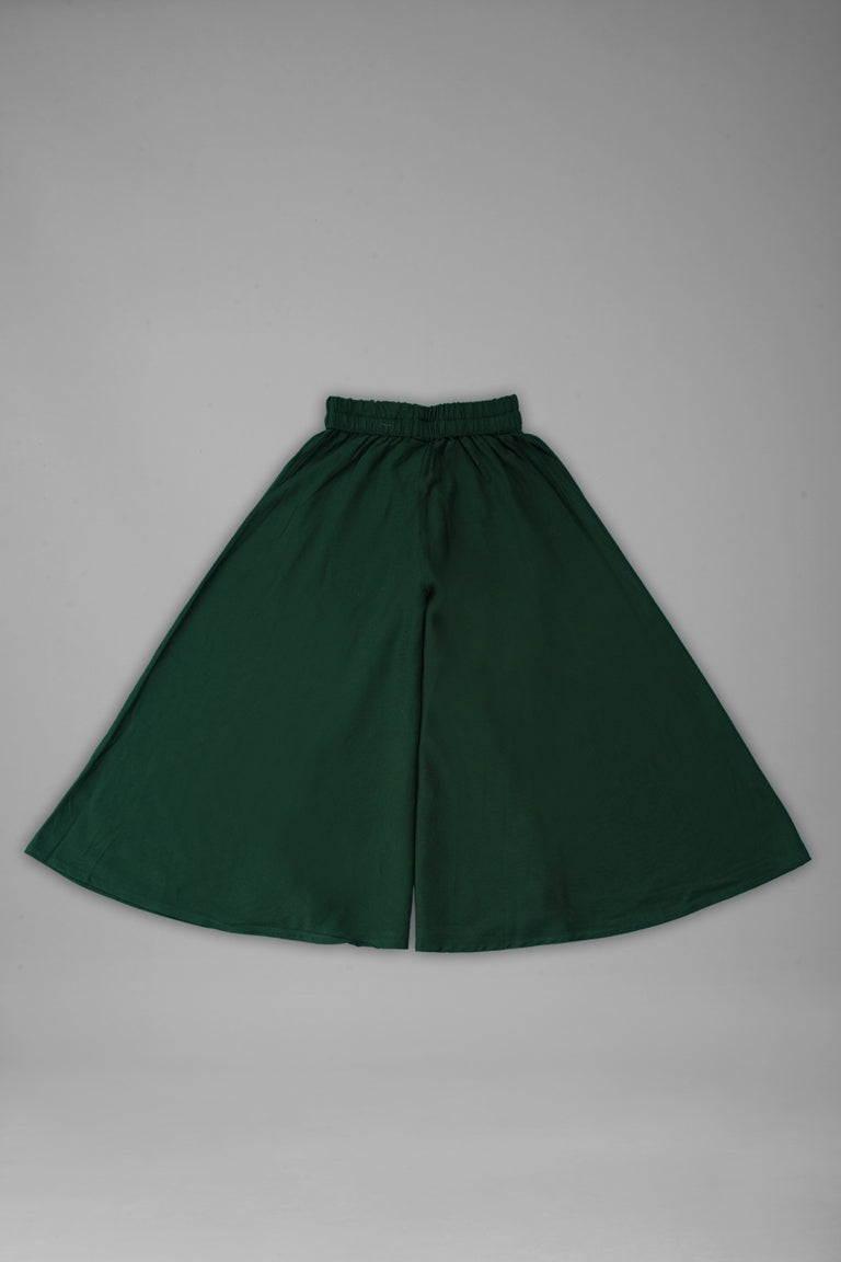 Girls Western Style Floral Printed Up Down Kurti And Palazzo Set